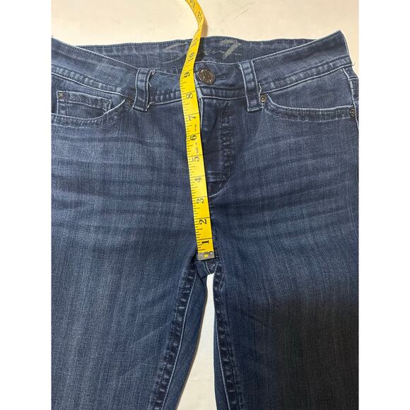 Seven7 Women's Size 6 Dark Wash Mid Rise Denim Jeans Stretch - Picture 4 of 8